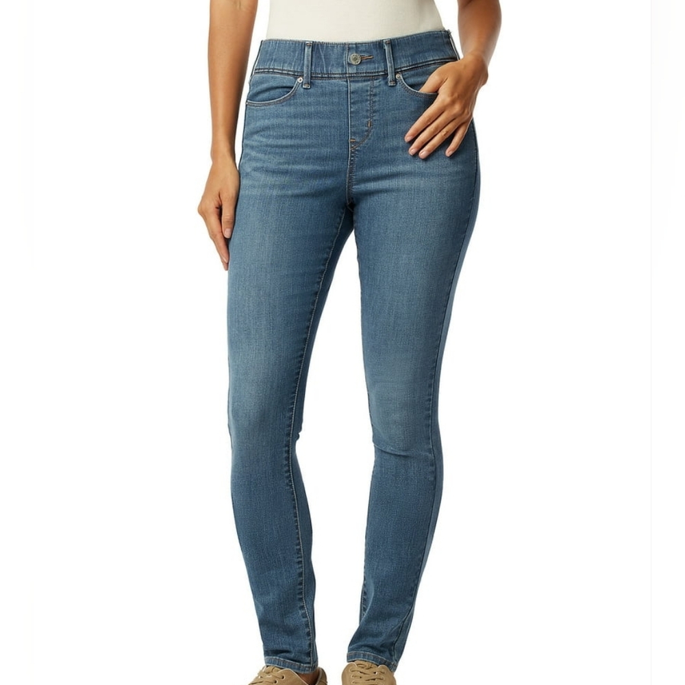 EUC Levi Strauss Signature Size 8 W29 Shaping Perfect Pull On Skinny Jeans!!